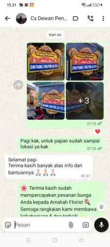Testimonial Papan Bunga Pernikahan labuan bajo
